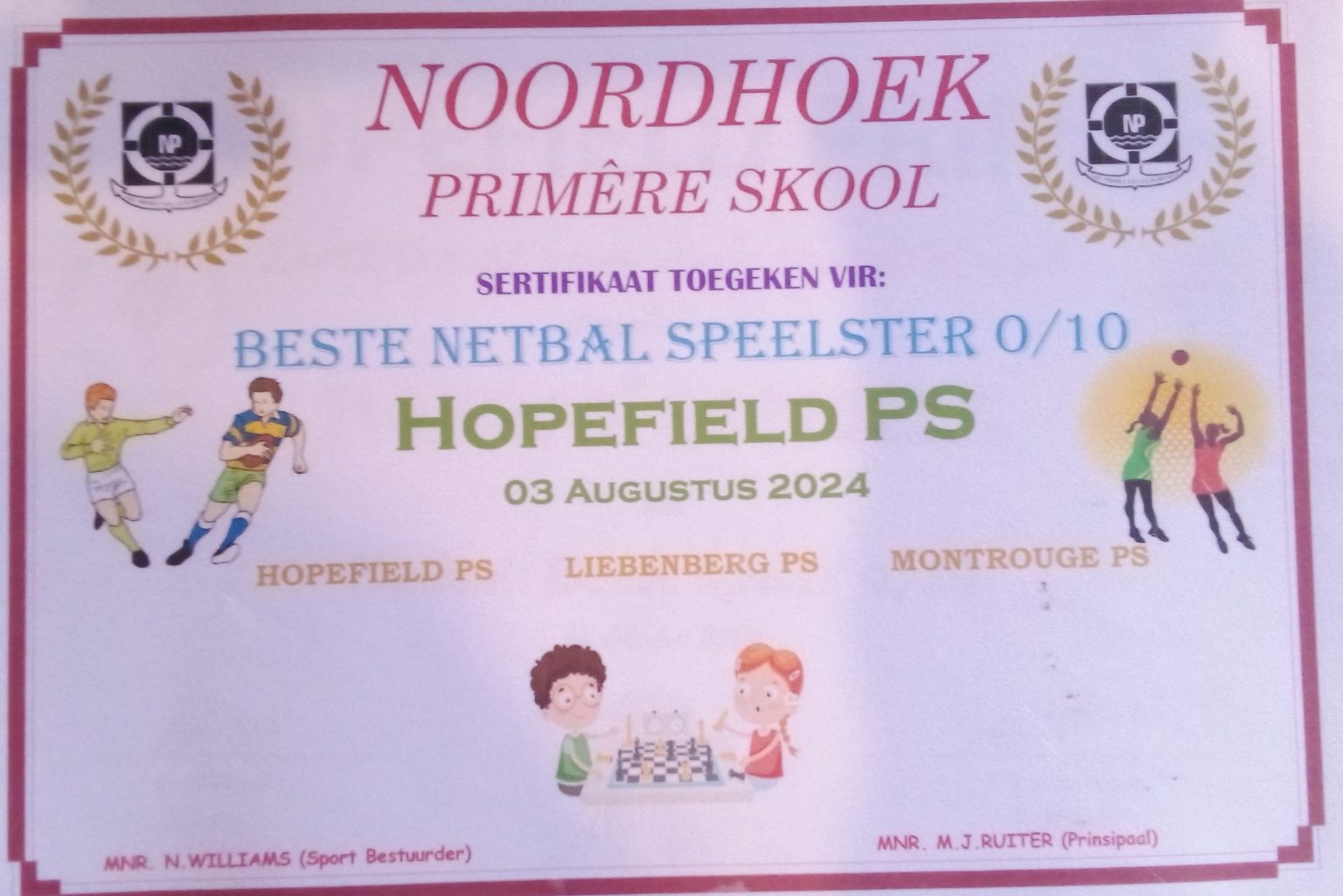 Hopefield Primer Rugby Monray – Die Stil Kampioen van Hopefield Primêr - Cape Coast News