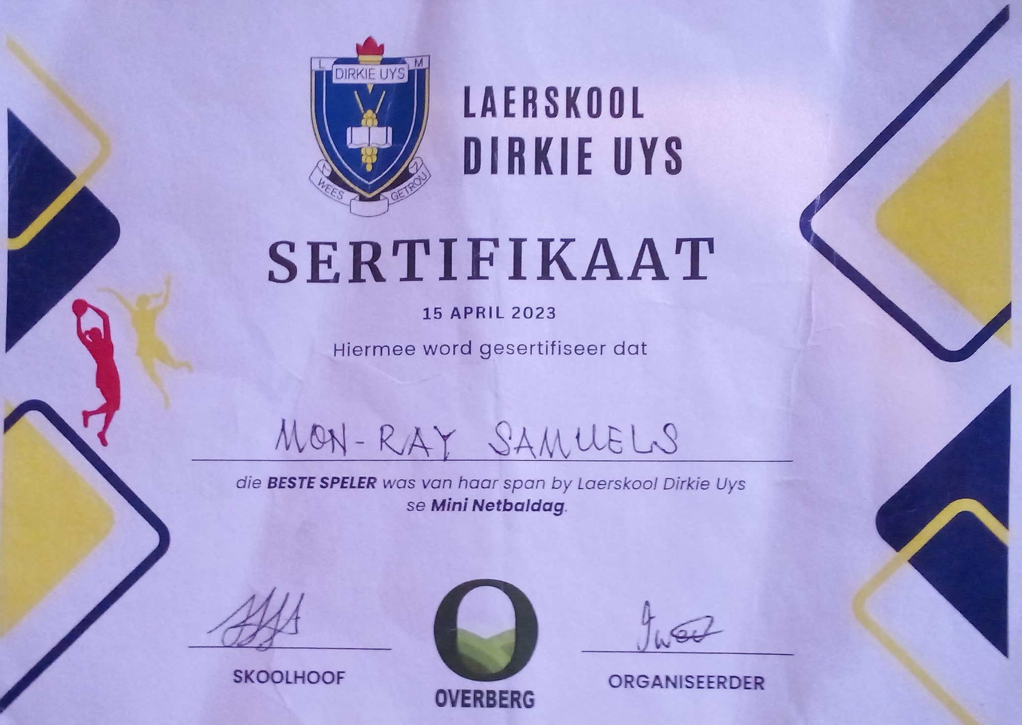 Monray – Die Stil Kampioen van Hopefield Primêr
